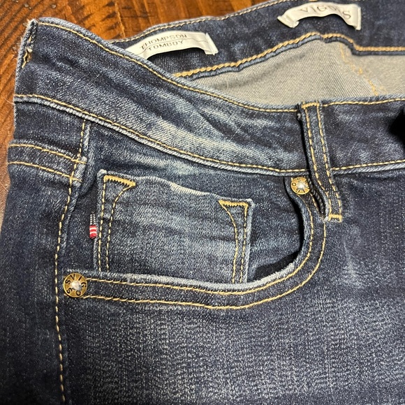 Vigoss Thompson Tomboy Fit Ankle Denim Jeans Low Waist Rise Distressed Dark Wash - Picture 5 of 13